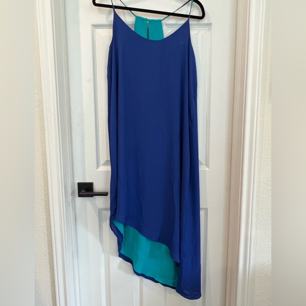 Reversible asymmetrical dress.